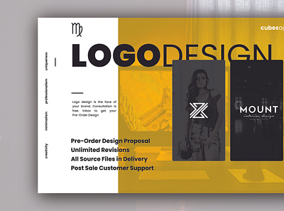 Logo Design Service Banner app branding design icon illustration logo typography ui ux vector