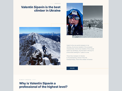 Ukrainian alpine skier Valentyn Sipavin landing animal artist colorful concept cover design desktop figma free homepage landing main screen mountains skiing sport typography ui ukraine ux web