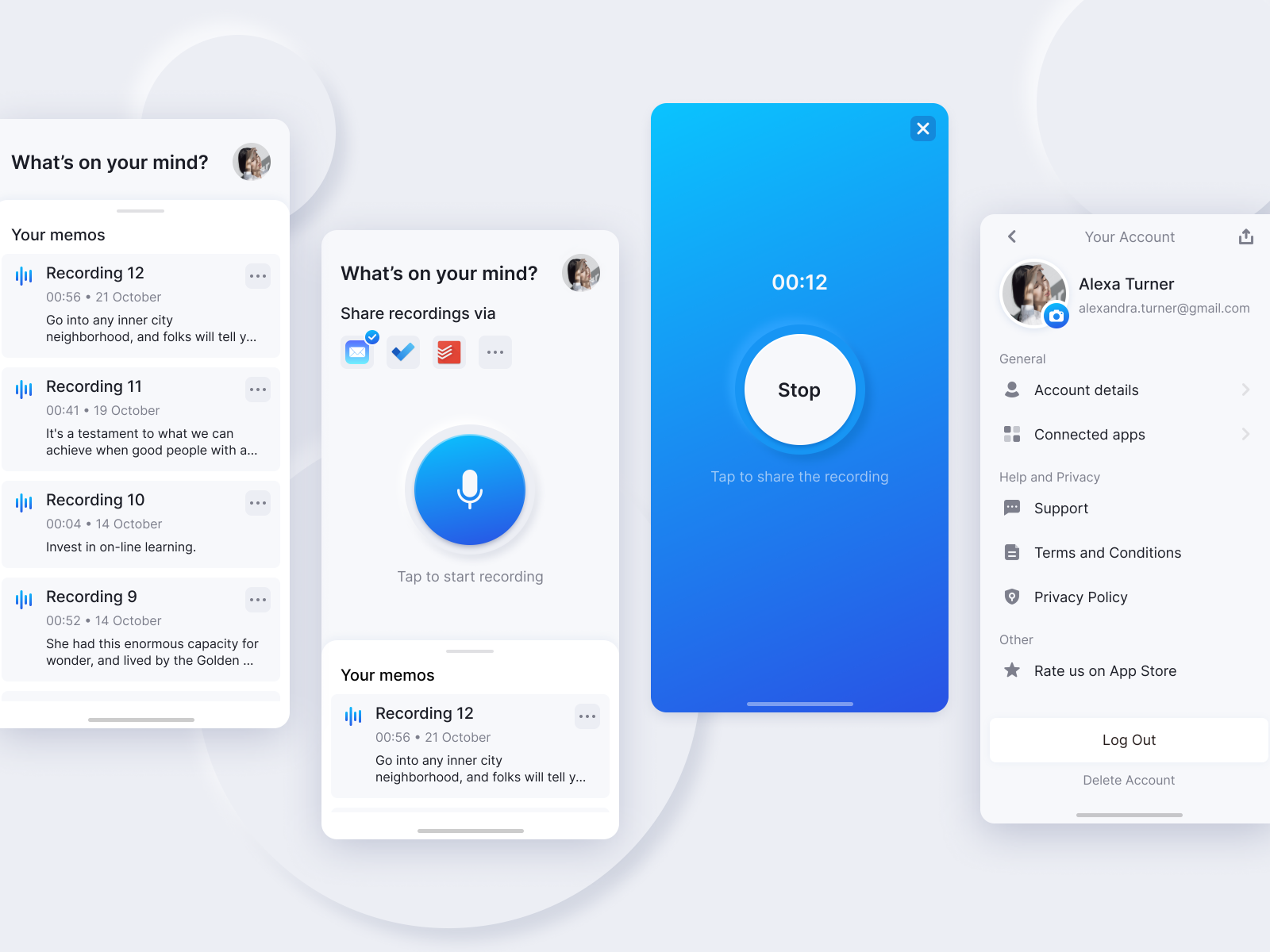 Voice Memo App Redesign By Maryna Treshchun On Dribbble