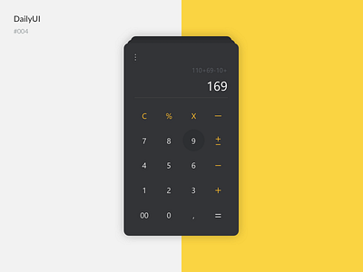 Calculator | Daily UI | 004 calculator daily ui interface ui user interface