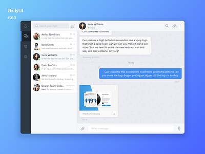 Direct Messaging | Daily UI | 013 013 chat chat app collaboration cooperation dailyui direct message direct messaging message message app messager ui user interface