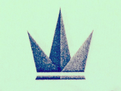 Crown bitmap crown diagonal heritage lightandshadow logo patina polygons texture xerox