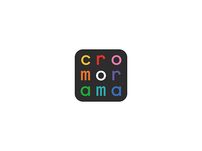 cromorama logo branding colors colours film graphic design logo movie sign symbol vector