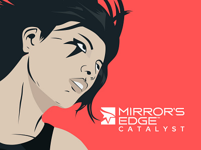 Faith Mirror's Edge Catalyst flat illustration mirrors edge