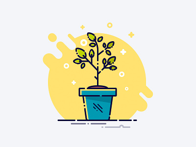 Plant flat icon illustration plant