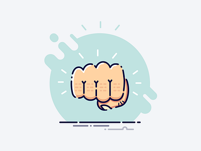 FIST! fist force hand icon illustration