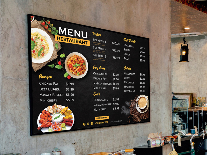 Digital Food Menu Board by Subael Nirab on Dribbble