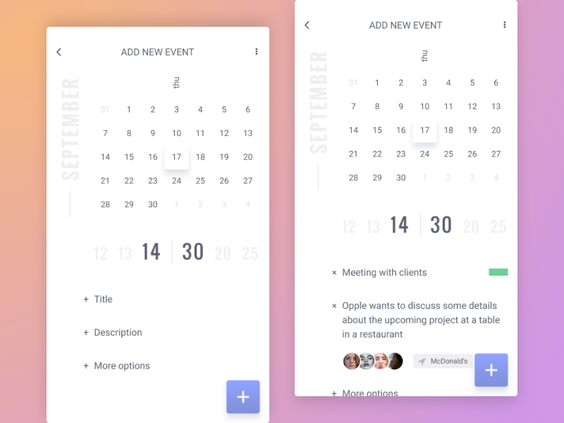 Calendar Scheduler by Emil on Dribbble