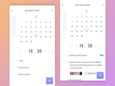 Calendar - Scheduler app calendar dailyui minimal minimalism schedule scheduler simple ui user white