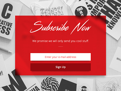 Day 24 - Newsletter Subscription card email newsletter notification subscribe subscriton update