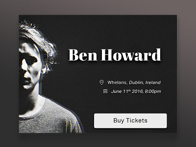 Day 26 - Event ben box event howard location music purchase ticket tickets