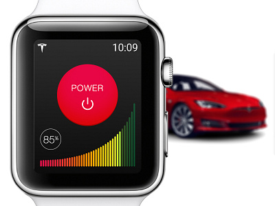 Day 46 - Start Engine apple engine mockup remote sidecar start tesla ui watch