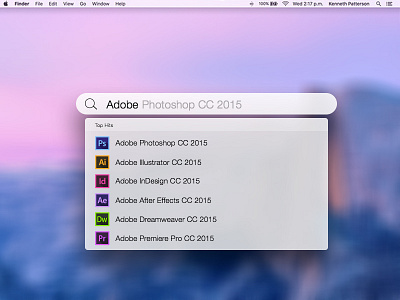Day 54 - Spotlight Search adobe apple capitan desktop el inbox interface osx results small ui widget