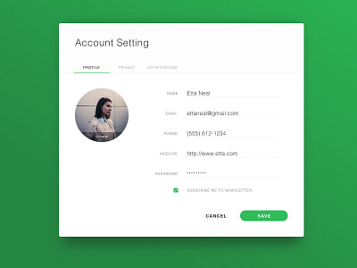 Day 73 - Account Settings account form input modal pop profile settings up usename