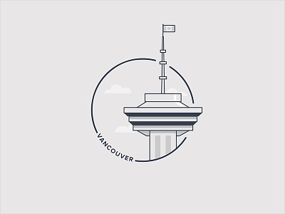 Vancouver City Badge app city design flat icon illustration logo ui ux vancouver vector web