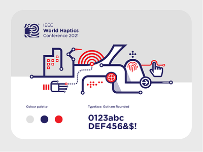 2021 World Haptic Conference Branding brand design branding city illustration cityscape illustration logo logo design montreal