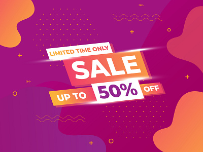 50% off banner 3d animation banner branding design graphic design illustration logo motion graphics ui vector