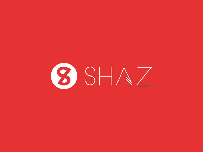 SHAZ logo shaz urban clothing shirts brand identity red