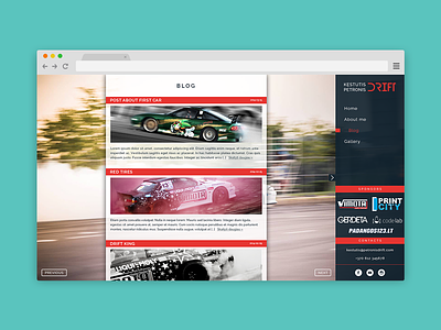 Petronis Drift drift singlepage site ui web web design website