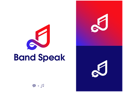 Logo Band Speak 💬+🎵 chat gradient logo music