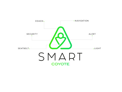 Logo Smart Coyote alert alerts car coach easy fatma aroua green light logo navigation navigation bar seatbelt security