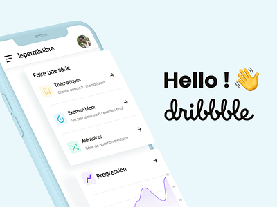Hello Dribbble ! 👋 apps branding dashboard app hellodribbble lepermislibre uxui