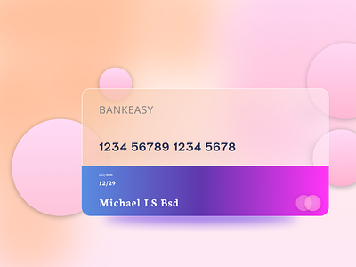 Glassmorphism/ bank card design