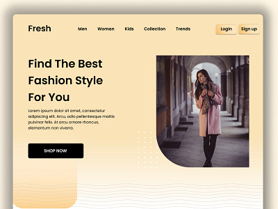 Fashion website UI Design