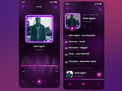 Music App Player UI