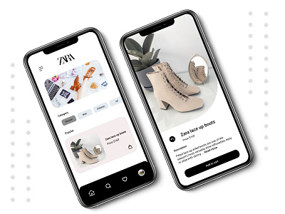 Zara app design ui ux