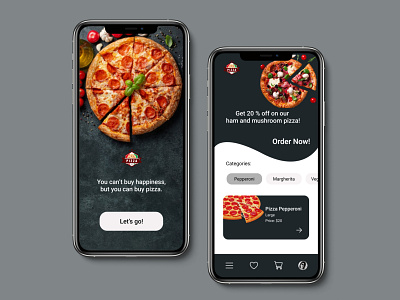 Pizza! app design ui