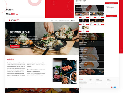 ASIAKEO Website app branding design food logo restaurant suchi ui ux