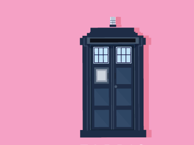 TARDIS doctor doctor who fan art flat illustration london space tardis uk vector