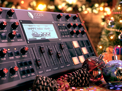 Happy Holidays Art 3d artwork audio christmasy fun holidays new year synth