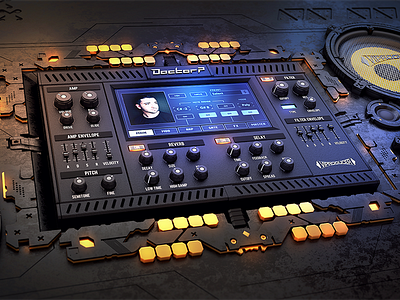 Doctor P Artwork 3d art artwork audio design drum gui kit mixing music plugin ui