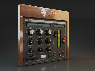 Analogue Synth GUI Kit audio design designer gui guimaker kit kontakt retro ui uikit userinterface vintage