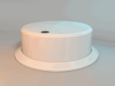 Clean White Knobs [GIF] 3d animation audio clean design elements gif knobs sell ui white