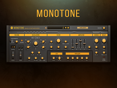 RE Monotone Synth for Propellerhead 3d extention gui propellerhead rack synth ui ui design