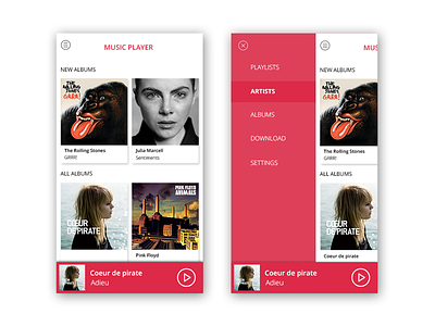 Music Player app design appdesign mobile design ui ux uxdesign