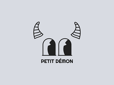 Petit Démon illustration logo retro