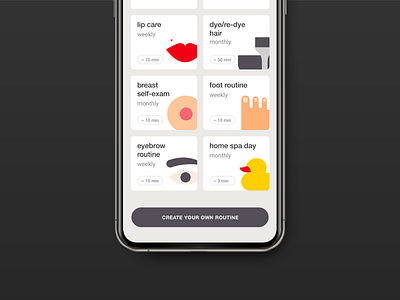 Basic Beauty - Routine Planner iOS app