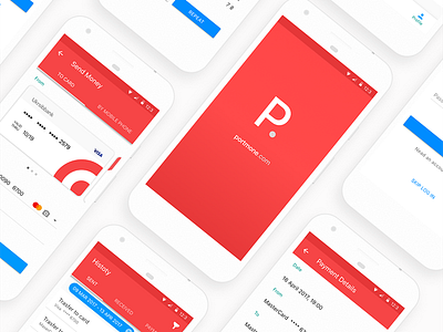 Payment app android material design credit card finance management payment app