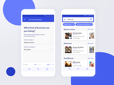 Android app for serving a community. android material design app