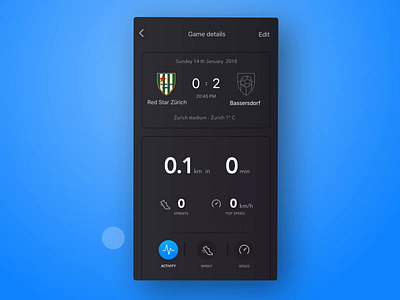 Football app animation football ui ux