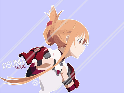Vector Asuna SAO anime graphic design illustration vector
