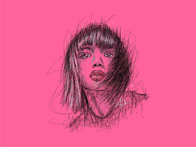 Scribble Portrait design illustration portrait scribble