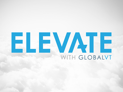 Elevate aero aviation blue business communication corporate logo logotype sans serif sky vector