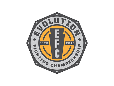 Evolution Fighting Championship Unused Logo badge championship evolution fight night fighting kansas logo mixed martial arts mma octagon vector wichita