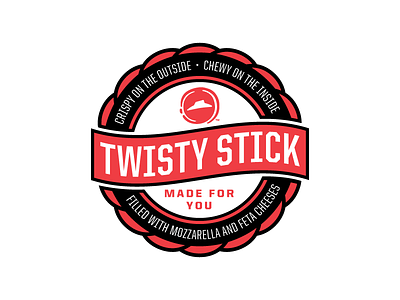 Twisty Stick badge pizza hut seal snack