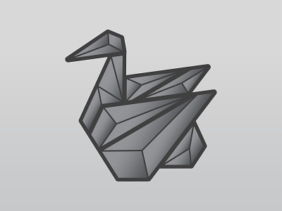 Black Swan WIP branding geometric gradient identity logo origami rebrand swan vector